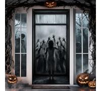 Haunting Silhouette Horror Citation Halloween Porte Couvre 91,4 x 182,9 cm