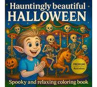 Hauntingly beautiful Halloween: PREMIUM: COLOR CHART | Printed on right-hand pages only | PERFECT FOR MARKERS | 8,5 X 8,5 inches | Fun and creative coloring book