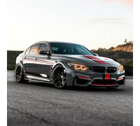 hauptsachebeklebt Autocollant pour voiture - Bandes de rallye - 47 x 400 cm - Noir brillant - Autocollant - Bandes Viper pour voiture, capot, carrosserie - Autocollant de tuning - Décoration de course