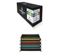 HAUPTSTADT TONER DarkSerie Lot de 8 toners compatibles avec Lexmark C734 C736 Remplace 0C736H1 Noir/Bleu/Rouge/Jaune
