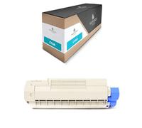 HAUPTSTADT TONER Toner Compatible pour Oki C610 remplace 44315307 Cyan Bleu