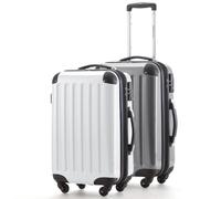 Hauptstadtkoffer - Alex - 2 x Bagages à Main rigides Brillants, 55 cm, 42 L, argenté/Blanc