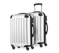 HAUPTSTADTKOFFER - Alex - 2 x Bagages à Main rigides Brillants, 55 cm, 42 l, Blanc