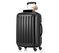 HAUPTSTADTKOFFER - Alex- Bagage à main cabine, Trolley rigide extensible avec Compartiment pour ordinateur portablel, TSA, 55 cm, 42 L, Noir