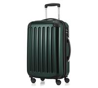 HAUPTSTADTKOFFER® - Alex - Bagage à Main Cabine Valise Trolley 4 Roues, 55 cm,42 litres, Vert Foncé