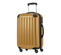 HAUPTSTADTKOFFER Alex - Bagage à main valise rigide avion extensible trolley cabine Carry-On Hand Luggage Hardcase, 4 roulettes, 55 cm, 42 L,Herbstgold