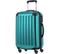 HAUPTSTADTKOFFER Alex - Bagage à main valise rigide avion extensible trolley cabine Carry-On Hand Luggage Hardcase, 4 roulettes, 55 cm, 42 L,Turquoise