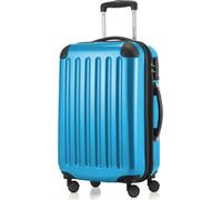 HAUPTSTADTKOFFER Alex - Bagage à main valise rigide avion extensible trolley cabine Carry-On Hand Luggage Hardcase, 4 roulettes, 55 cm, 42 L,Cyanblau