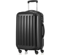 HAUPTSTADTKOFFER Alex - Bagage à main valise rigide avion extensible trolley cabine Carry-On Hand Luggage Hardcase, 4 roulettes, 55 cm, 42 L,Noir