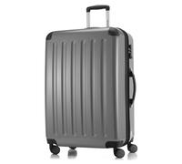 HAUPTSTADTKOFFER Alex - Grande valise rigide, serrure TSA, 4 roulettes, 75 cm, 119 litres, Argent