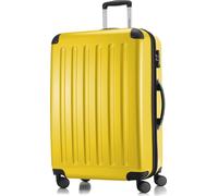 HAUPTSTADTKOFFER - Alex - Großer Hartschalen-Koffer mit Rollen Trolley XL Rollkoffer Dehnfalte Reisekoffer 120L, TSA-SchlossGelb