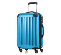 HAUPTSTADTKOFFER - Alex - Handgepäck Koffer für jede Airline, 4 Rollen, 15% mehr Volumen , 55 cm, max. 42 Liter,Cyanblau