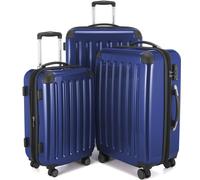 HAUPTSTADTKOFFER - Alex - Koffer-Set 3-teilig, Rollkoffer Trolleys 4 Rollen mit Erweiterung, Handgepäck und Check-In Gepäck für jede Reiseart, TSA,Dunkelblau