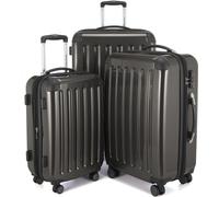 HAUPTSTADTKOFFER - Alex - Koffer-Set 3-teilig, Rollkoffer Trolleys 4 Rollen mit Erweiterung, Handgepäck und Check-In Gepäck für jede Reiseart, TSA,Graphit