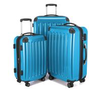 HAUPTSTADTKOFFER - Alex - Koffer-Set 3 Trolley Hartschale, 4 Rollen (S, M & L),Cyanblau