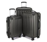 HAUPTSTADTKOFFER - ALEX - Lot de 3 valises, Valises de voyage, Trolley, Bagages rigides, Set de voyage, 4 roues doubles (S,M & L), Graphite