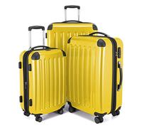 HAUPTSTADTKOFFER - Alex - Set de 3 pièces (55 cm, 65 cm, 75 cm), Valises rigide, Trolleys, TSA, 4 roues, Jaune