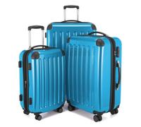 HAUPTSTADTKOFFER Alex - Set de 3 valises à roulettes, TSA, (tailles S, M et L), Bleu cyan