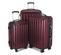 HAUPTSTADTKOFFER Alex - Set de 3 valises à roulettes, TSA, (tailles S, M et L), Bourgogne