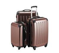 Hauptstadtkoffer - Alex - Set de 3 Valises rigides Bagage Trolley 4 Roues, (S, M & L), Marron