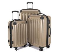 HAUPTSTADTKOFFER - Alex - Set de 3 Valises rigides Bagage Trolley 4 Roues, TSA, (S, M & L), Champagner