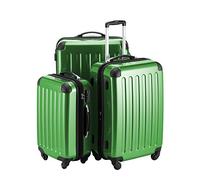 Hauptstadtkoffer Alex Set de 3 Valises - Valise Cabine 55 cm, Valise Moyenne 65 cm et Grande Valise 75 cm, Coque Rigide ABS+PC, Serrure à Combinaison, Vert
