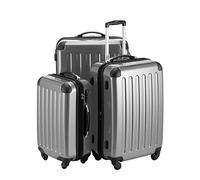 Hauptstadtkoffer Alex Set de 3 Valises - Valise Cabine 55 cm, Valise Moyenne 65 cm et Grande Valise 75 cm, Coque Rigide ABS+PC, Serrure à Combinaison, Argento