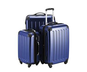 Hauptstadtkoffer Alex Set de 3 Valises - Valise Cabine 55 cm, Valise Moyenne 65 cm et Grande Valise 75 cm, Coque Rigide ABS+PC, Serrure à Combinaison, Bleu foncé