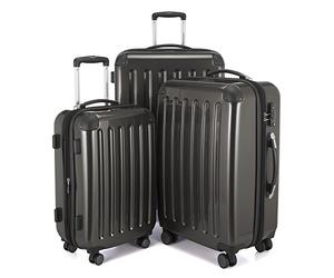 Hauptstadtkoffer Alex Set de 3 Valises - Valise Cabine 55 cm, Valise Moyenne 65 cm et Grande Valise 75 cm, Coque Rigide ABS/PC, Serrure TSA, Graphite