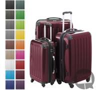 HAUPTSTADTKOFFER - Alex - Set de 3 pièces (55 cm, 65 cm, 75 cm), Valises rigide, Trolleys, 4 rudeas, Bordeaux