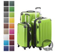 HAUPTSTADTKOFFER - Alex - Ensemble de 3 Valises Rigides Vert pomme Brillant, TSA, (S, M & L), 235 litres