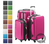 HAUPTSTADTKOFFER - Alex - Set de 3 Valises rigides Bagage Trolley 4 Roues, (S, M & L), Rosé