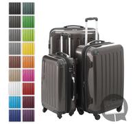 HAUPTSTADTKOFFER - Alex - Ensemble de 3 Valises Rigides Graphite Brillant, TSA, (S, M & L), 235 litres