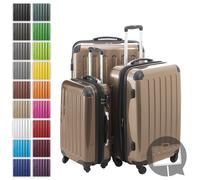 HAUPTSTADTKOFFER - Alex - Set de 3 pièces (55 cm, 65 cm, 75 cm), Valises rigide, Trolleys, 4 rudeas, Champagne