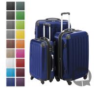 HAUPTSTADTKOFFER - Alex - Ensemble de 3 Valises Rigides Bleu foncé Brillant, TSA, (S, M & L), 235 litres