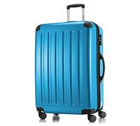 Alex - Grande valise rigide pour bagages enregistrés avec extension Trolley Valise à roulettes Check-In Valise de voyage XL 75 cm, 119 L, 4 roulettes, brillant,Bleu