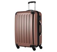 HAUPTSTADTKOFFER - Alex - Valise Moyenne Rigide Bagage Trolley 4 Roues, 65 cm, 74 litres, Marron
