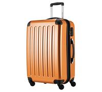 HAUPTSTADTKOFFER - Alex - Valise Moyenne Rigide Bagage Trolley 4 Roues, 65 cm, 74 litres, Orange