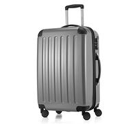 HAUPTSTADTKOFFER - Alex - Valise Moyenne Rigide Bagage Trolley 4 Roues, TSA, 65 cm, 74 litres, Argent