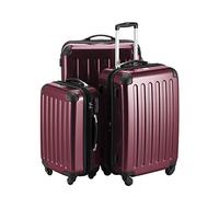 HAUPTSTADTKOFFER - Alex - Set de 3 pièces (55 cm, 65 cm, 75 cm), Valises rigide, Trolleys, 4 rudeas, Bordeaux