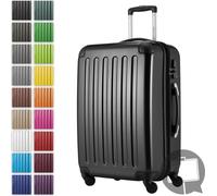 HAUPTSTADTKOFFER Alex - Valise rigide extensible avec 4 roulettes Check-In Trolley Valise de voyage avec soufflet extensible Check-In Bagages 158cm Hardcase Luggage 65 cm, 74 litres,Noir