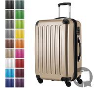 HAUPTSTADTKOFFER Alex - Valise rigide extensible avec 4 roulettes Check-In Trolley Valise de voyage avec soufflet extensible Check-In Bagages 158cm Hardcase Luggage 65 cm, 74 litres,Champagne