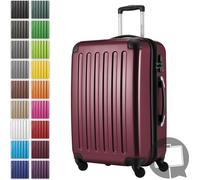 HAUPTSTADTKOFFER Alex - Valise rigide extensible avec 4 roulettes Check-In Trolley Valise de voyage avec soufflet extensible Bagage de soute 158cm Hardcase Luggage 65 cm, 74 litresRouge foncé (Bourgog