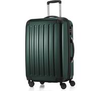 HAUPTSTADTKOFFER - Alex - Valise rigide extensible Trolley brillant coque rigide bagage à roulettes valise de voyage, 65 cm, 74 litres,vert forêt