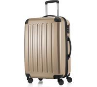 HAUPTSTADTKOFFER - Alex - Valise rigide extensible Trolley brillant coque rigide bagage à roulettes valise de voyage, 65 cm, 74 litres,Champagne