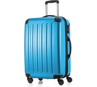 HAUPTSTADTKOFFER - Alex - Valise rigide extensible Trolley brillant coque rigide bagage à roulettes valise de voyage, 65 cm, 74 litres,Cyanblau