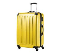 HAUPTSTADTKOFFER - Alex - Valise Rigide Grande Bagage Trolley 4 Roues, 75 cm, 119 litres, Jaune