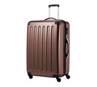 HAUPTSTADTKOFFER - Alex - Valise Rigide Grande Bagage Trolley 4 Roues, 75 cm, 119 litres, Marron