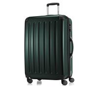 HAUPTSTADTKOFFER - Alex - Valise Rigide Grande Bagage Trolley 4 Roues, 75 cm, 119 litres, Vert Foncé