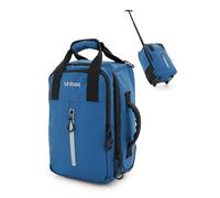 Hauptstadtkoffer Blnbag M7 - Trolley sous-siège 40×20×25 cm, matériau imperméable, Valise Cabine Cabin Bag Max 20L, Sac Avion léger 2 Roues, Compartiment pour Ordinateur Portable rembourré, Bleu